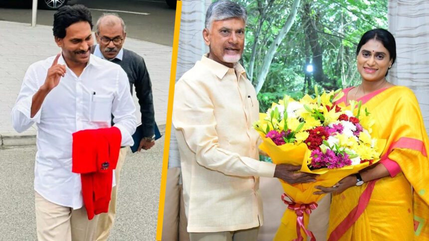 Following Jagan's departure, Naidu and Sharmila also head to the US